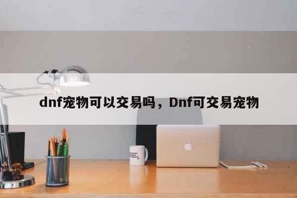 dnf宠物可以交易吗，Dnf可交易宠...